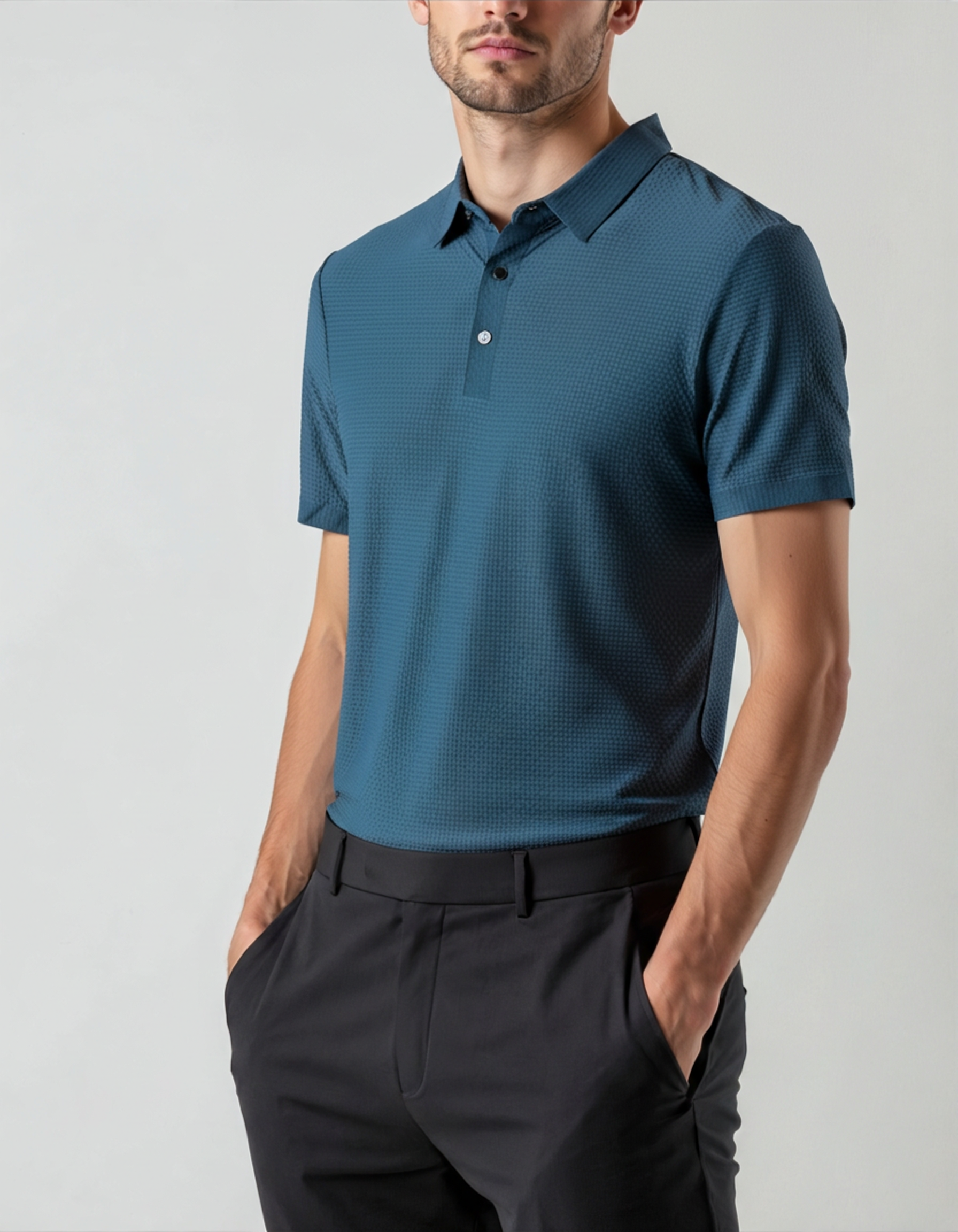 Polo luxueux avec col chemise